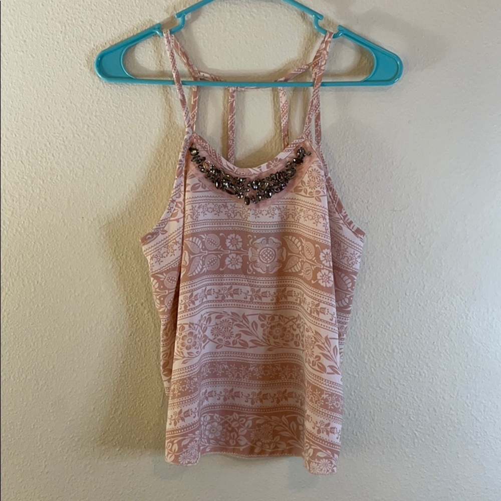 Pink gem tank top